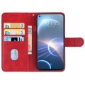 For HTC Desire 22 Pro Leather Phone Case(Red)