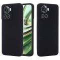 For OnePlus ACE / 10R Solid Color Liquid Silicone Full Coverage Phone Case(Black)