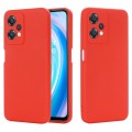 For OnePlus Nord CE 2 Lite 5G Solid Color Liquid Silicone Full Coverage Phone Case(Red)