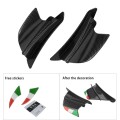 Motorcycle Winglet Aerodynamic Wing Kit Spoiler, Style:Matte Carbon