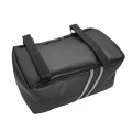 Motorcycle Waterproof PU Leather Rack Rear Carrier Bag, Capacity: 8L with Rain Cover