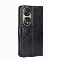 For Honor 70 Pro / 70 Pro+ Geometric Stitching Horizontal Flip Leather Phone Case(Black)