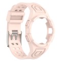 For Samsung Galaxy Watch4 40mm Silicone Integrated Watch Band(Light Pink)