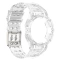 For Samsung Galaxy Watch4 40mm Silicone Integrated Watch Band(Transparent White)