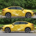 2 PCS/Set D-75 Flower Vine Pattern Car Modified Decorative Sticker(White)