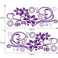 2 PCS/Set D-75 Flower Vine Pattern Car Modified Decorative Sticker(Purple)