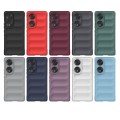 For Honor 70 5G Magic Shield TPU + Flannel Phone Case(Black)