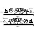 2 PCS/Set D-180 Wolf Totem Pattern Car Modified Decorative Sticker(Black)