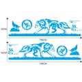 2 PCS/Set D-180 Wolf Totem Pattern Car Modified Decorative Sticker(Blue)