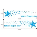 2 PCS/Set D-207 Star Pattern Car Modified Decorative Sticker(Blue)