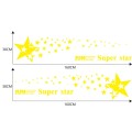 2 PCS/Set D-207 Star Pattern Car Modified Decorative Sticker(Yellow)