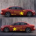 2 PCS/Set D-207 Star Pattern Car Modified Decorative Sticker(Yellow)