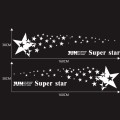 2 PCS/Set D-207 Star Pattern Car Modified Decorative Sticker(White)