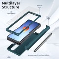 For Samsung Galaxy Z Fold4 Macaron Hinge Phone Case with Stylus Pen Fold Edition & Protective Film(G