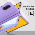 For Samsung Galaxy Z Fold4 Macaron Hinge Phone Case with Stylus Pen Fold Edition & Protective Film(P