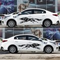 2 PCS/Set D-218 Wolf Totem Pattern Car Modified Decorative Sticker(Black)