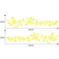 2 PCS/Set D-378 Flower Totem Pattern Car Modified Decorative Sticker(Yellow)