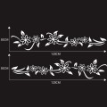 2 PCS/Set D-378 Flower Totem Pattern Car Modified Decorative Sticker(White)