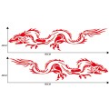 2 PCS/Set D-418 Dragon Totem Tribe Pattern Car Modified Decorative Sticker(Red)