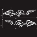 2 PCS/Set D-418 Dragon Totem Tribe Pattern Car Modified Decorative Sticker(White)