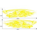 2 PCS/Set D-435 Grim Reaper Pattern Car Modified Decorative Sticker(Yellow)