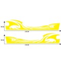 2 PCS/Set D-467 Waves Pattern Car Modified Decorative Sticker(Yellow)