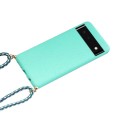For Google Pixel 6 Wheat Straw Material + TPU Protective Case with Lanyard(Green)