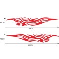 2 PCS/Set D-476 Fire Element Pattern Car Modified Decorative Sticker(Red)