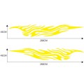 2 PCS/Set D-476 Fire Element Pattern Car Modified Decorative Sticker(Yellow)