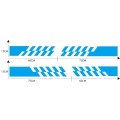 2 PCS/Set D-487 Stripe Pattern Car Modified Decorative Sticker(Blue)