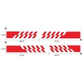 2 PCS/Set D-487 Stripe Pattern Car Modified Decorative Sticker(Red)