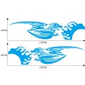 2 PCS/Set D-489 Fire-breathing Dragon Pattern Car Modified Decorative Sticker(Blue)