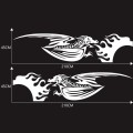 2 PCS/Set D-489 Fire-breathing Dragon Pattern Car Modified Decorative Sticker(White)