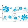 2 PCS/Set D-510 Flowers Pattern Car Modified Decorative Sticker(Blue)