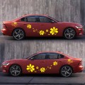 2 PCS/Set D-510 Flowers Pattern Car Modified Decorative Sticker(Yellow)