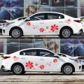 2 PCS/Set D-510 Flowers Pattern Car Modified Decorative Sticker(Red)