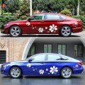 2 PCS/Set D-510 Flowers Pattern Car Modified Decorative Sticker(White)