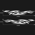 2 PCS/Set D-521 Fire Totem Pattern Car Modified Decorative Sticker(White)