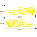 2 PCS/Set D-751 Flame Pattern Car Modified Decorative Sticker(Yellow)