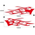 2 PCS/Set D-751 Flame Pattern Car Modified Decorative Sticker(Red)