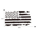 D-778 American Flag Pattern Car Modified Decorative Sticker(Black)