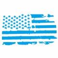 D-778 American Flag Pattern Car Modified Decorative Sticker(Blue)
