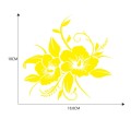 D-798 Flowers Bloom Pattern Car Modified Decorative Sticker(Yellow)