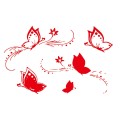 D-907 Butterflies Pattern Car Modified Decorative Sticker(Red)