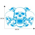 D-923 Three Skulls Pattern Car Modified Decorative Sticker(Blue)