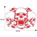 D-923 Three Skulls Pattern Car Modified Decorative Sticker(Red)