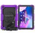 For Lenovo Tab M10 Plus 10.6 3rd Gen 2022 Silicone + PC Tablet Case(Black + Purple)