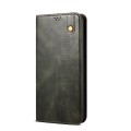 For OPPO Realme 9i / A76 / A36 UItra Simple Wax Crazy Horse Texture Leather Phone Case(Dark Green)