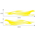 2 PCS/Set D-926 Fire Totem Pattern Car Modified Decorative Sticker(Yellow)