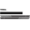 D-936 Stripe Pattern Car Modified Decorative Sticker(Black)